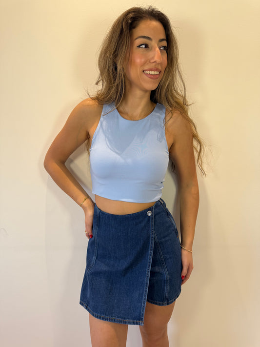 Dark Denim Skort