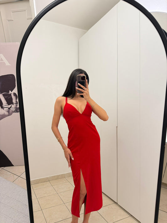 Red Cleaved - Dress