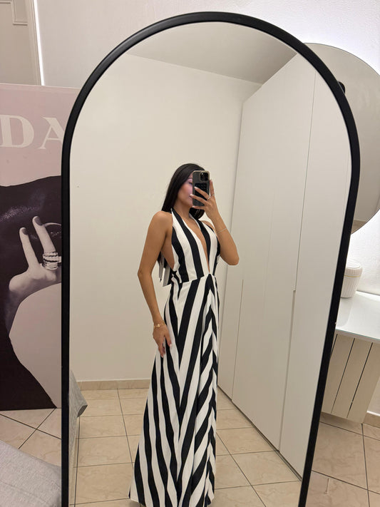 Zebra Dusk Backless Dress