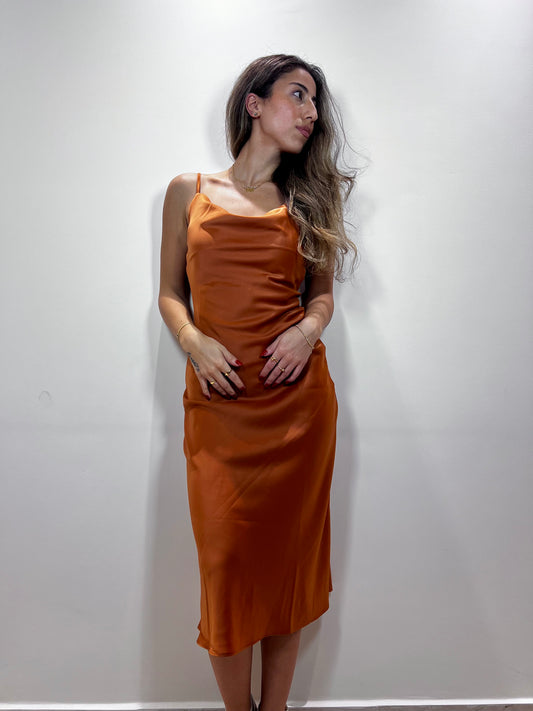 Orange Nuit Sateen - Dress